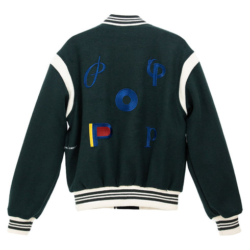 POP Trading Company Parra Varsity Jacket Pine Green POPAW23_05-009 Degli Uberti